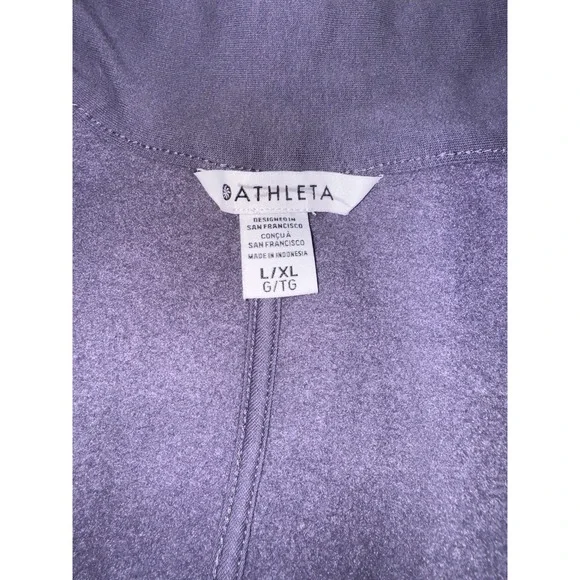 Athleta Short Robe Belted Cardigan Wrap‎ Purple Size L/XL NWOT - Picture 6 of 8